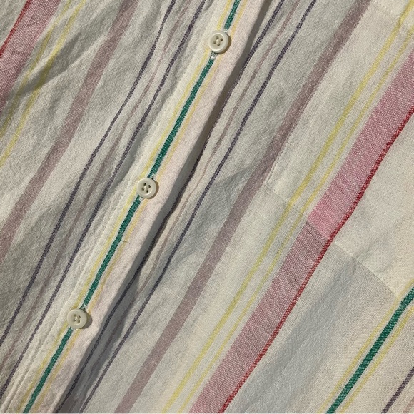 EUC Madewell Linen-blend Rainbow Stripe - Picture 4 of 6